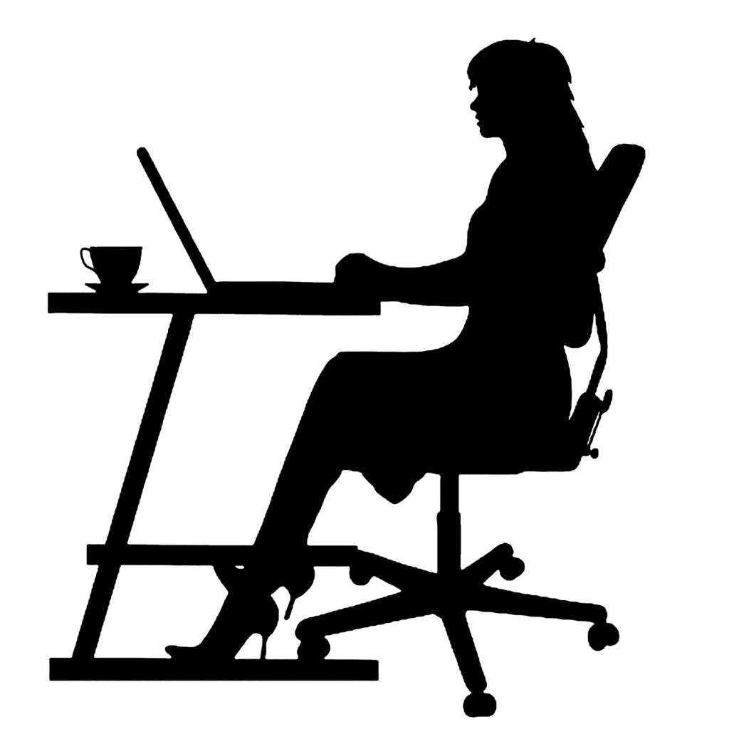 Icon Frau am Schreibtisch